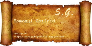 Somogyi Gotfrid névjegykártya