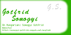 gotfrid somogyi business card